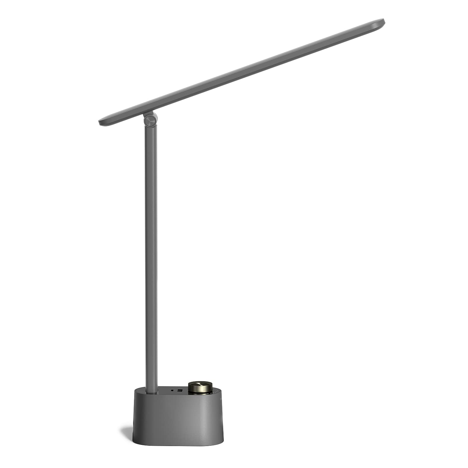 Honeywell Sunturalux™ LED Desk Lamp with USB Charging Ports HWT-H01 - Stepless Dimmable Eye Caring Desk Light for Home Office Bedroom Bedside College Dorm, Foldable Table Lamp Reading Lamp Black