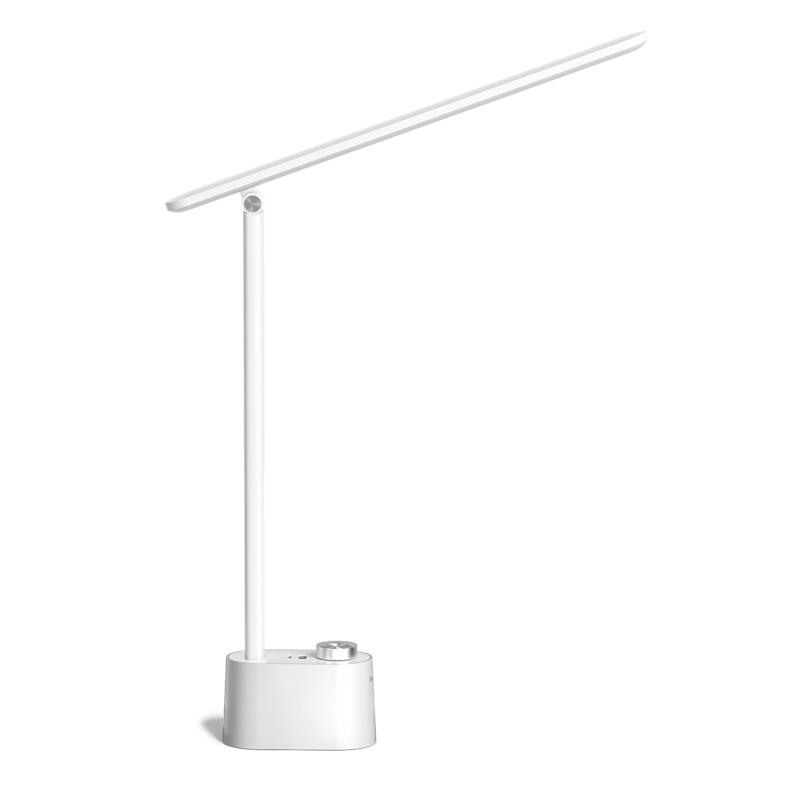 Honeywell Sunturalux™ LED Desk Lamp with USB Charging Ports HWT-H01 - Stepless Dimmable Eye Caring Desk Light for Home Office Bedroom Bedside College Dorm, Foldable Table Lamp Reading Lamp Black