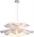 LIGHTLAND 2-Lights Acrylic Flower Pendant Light, Modern Minimalist Creative Hanging Light with Adjust Hanging Line, Pendant Lamp Chandelier for Living Room, Dining Room, Bedroom (15.8 Inch)