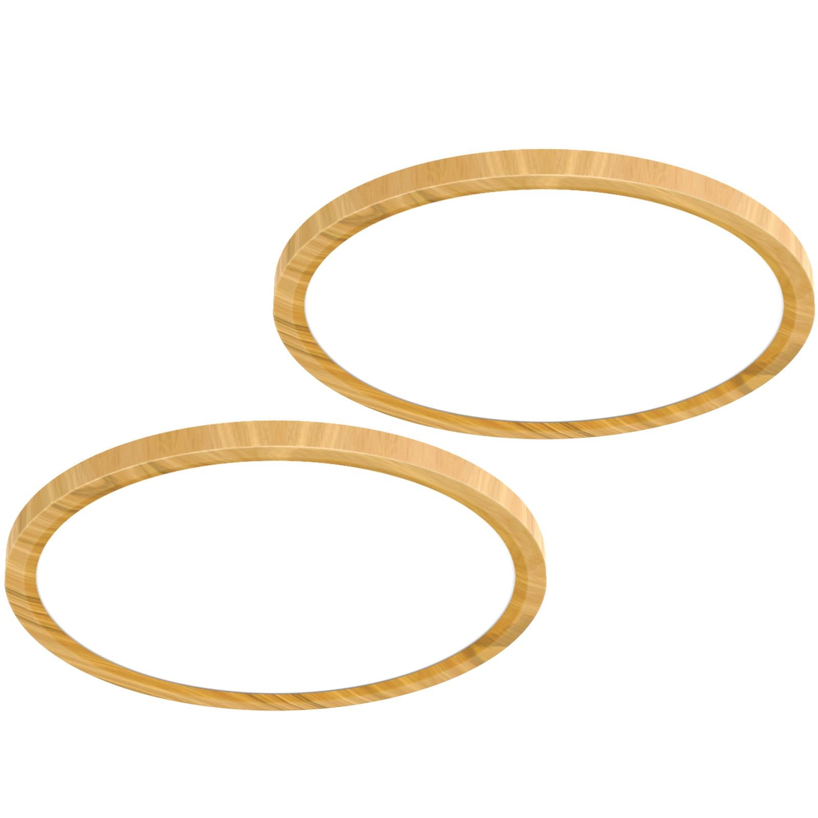 libtit 12 inch Flush Mount LED Ceiling Light Fixture, 3000K 4000K 6500K Adjustable, 28W 3200lm Brushed Nickel Satin Round Ceiling Lamp for Bathroom Hallway Kitchen Bedroom, 2 Pack
