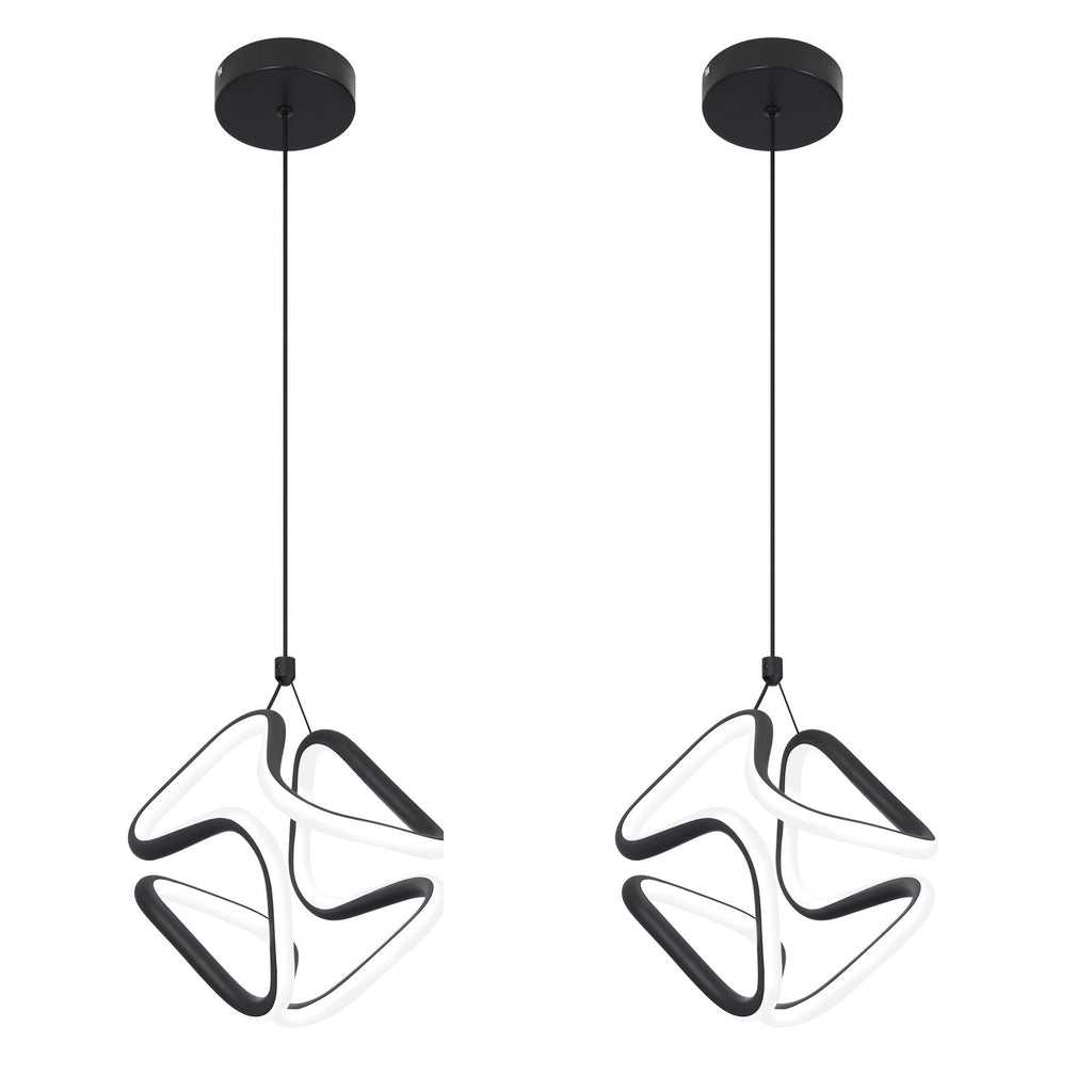 Modern Pendant Light Fixtures,6000K Cool White Chrome Led Pendant Lights for Kitchen Island,Adjustable Kitchen Island Hanging Light Fixture for Dining Room Bedroom Sink, 1 Pack