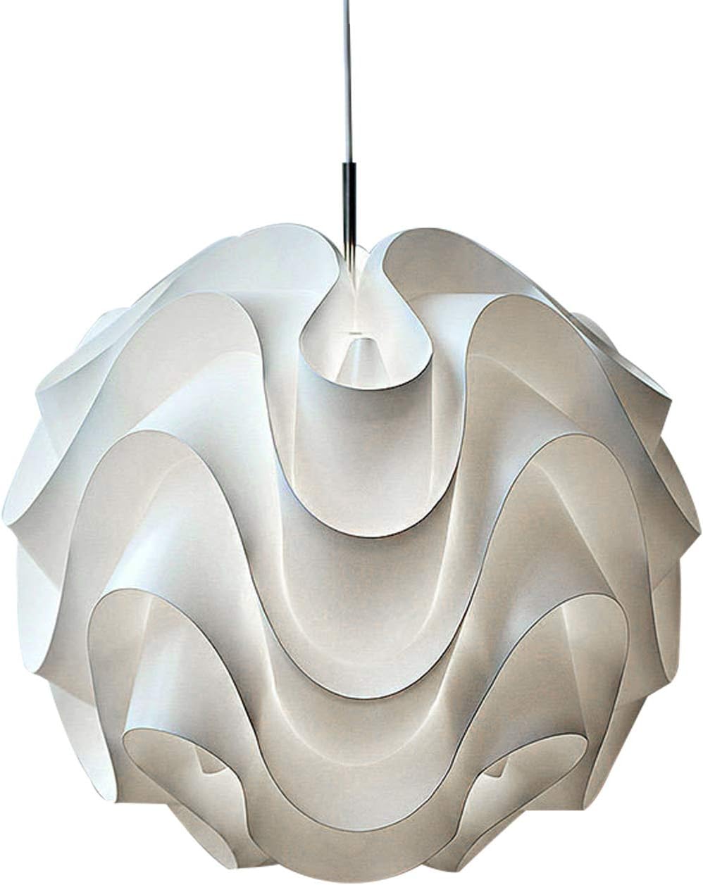 Lotus Lampshade Lampshade Pendant Light Modern LED Pendant Light White Plastic Shade Suspension Lamp Lighting Puzzle Flower Ceiling Light Fixture Chandelier for Home Cafe Hotel Restaurant Decorative