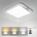 wowatt 2Pcs Battery Operated Ceiling Lights Rechargeable Motion Sensor Light Indoor Wireless Shower Light with Remote 3000K 4500K 6500K 7.48in Dimmable Timing Motion Activated Lamp for Closet Shower