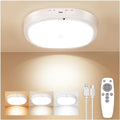 2-Pack 10000mAh Battery Motion Sensor Light, Remote Controlled Waterproof Wireless Lamp for Bathroom Closet Stairs Pantry
