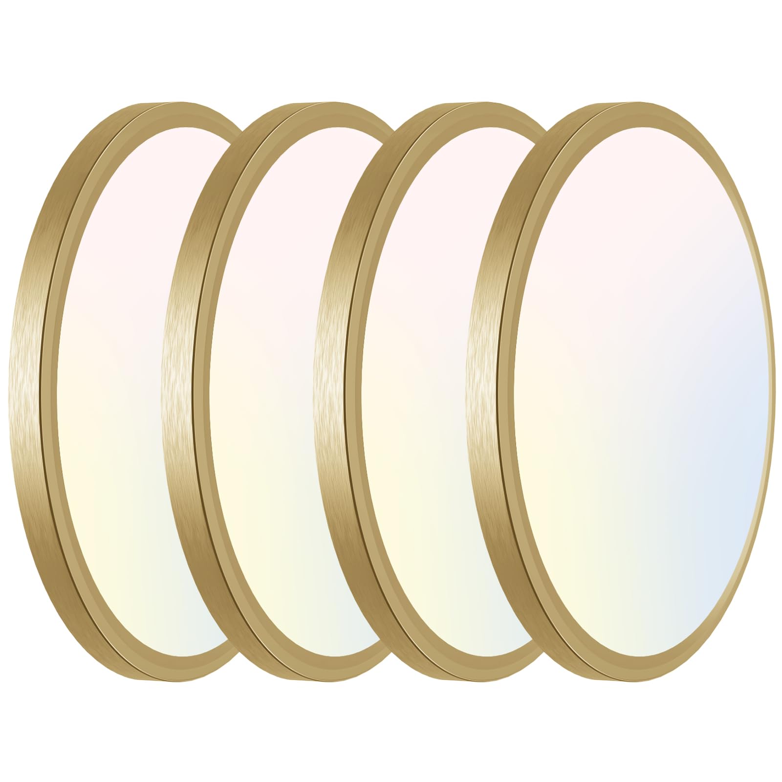 libtit 12 inch Flush Mount LED Ceiling Light Fixture, 3000K 4000K 6500K Adjustable, 28W 3200lm Brushed Nickel Satin Round Ceiling Lamp for Bathroom Hallway Kitchen Bedroom, 2 Pack