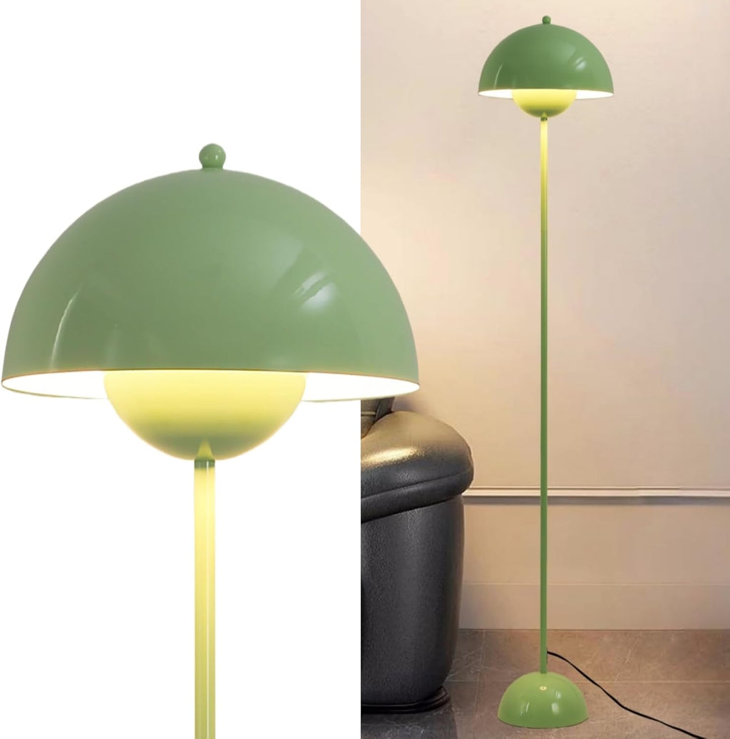 COSYLUX Modern Floor Lamp for Living Room, Industrial Tall Standing Lamp for Bedroom, Metal Shade Reflecting Light Reading Floor Lamp for Office, Nursery Room, Corner(Pastel Green)