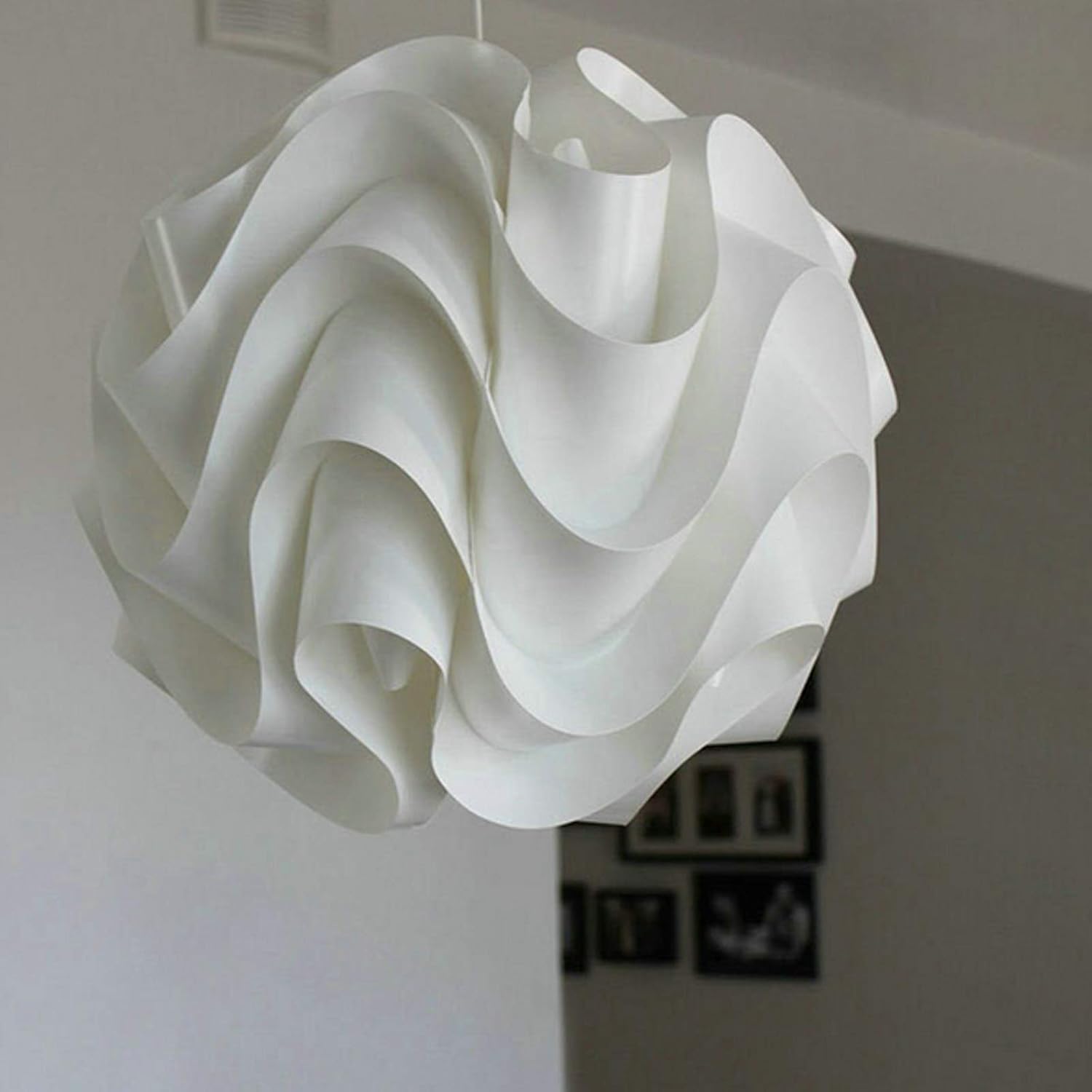 Lotus Lampshade Lampshade Pendant Light Modern LED Pendant Light White Plastic Shade Suspension Lamp Lighting Puzzle Flower Ceiling Light Fixture Chandelier for Home Cafe Hotel Restaurant Decorative