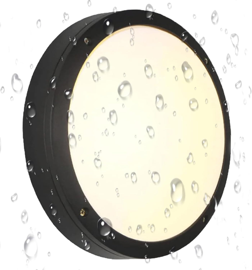 Flush Mount Ceiling Light, Die-Cast Aluminium Fully Sealed Moisture Resistant Light, Modern Minimalist Wall Sconce.11 Inch, 20W, 3000K, IP65 Rainproof, for Walls or Ceilings in Wet Areas.
