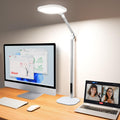 LitONES Led Desk Lamps for Home Office with Base, Tall Desk Lamp with 50 Light Modes & Memory and Timer Func Computer Light, Flexible Adjustable Table Lamps for Video Conference, Architect