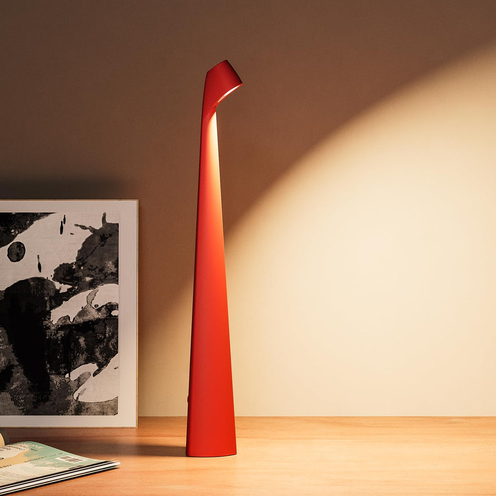 HAPYGI Portable Cordless LED Desk Lamp,Rechargeable Wireless Table Lamp, 3-Level Brightness, Patio Table Lamp, Bedside Night Light, Dining Room Ambient Light, Reading Light (Black)