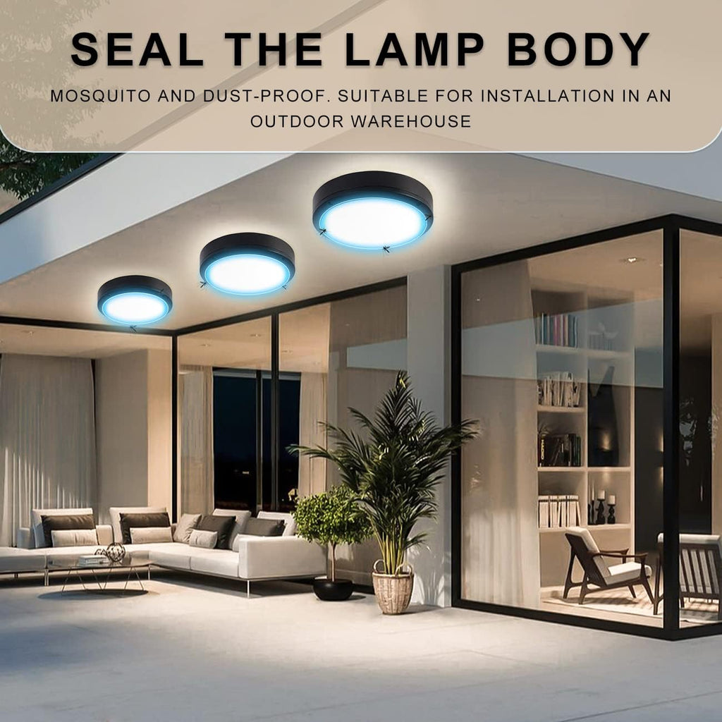 Flush Mount Ceiling Light, Die-Cast Aluminium Fully Sealed Moisture Resistant Light, Modern Minimalist Wall Sconce.11 Inch, 20W, 3000K, IP65 Rainproof, for Walls or Ceilings in Wet Areas.