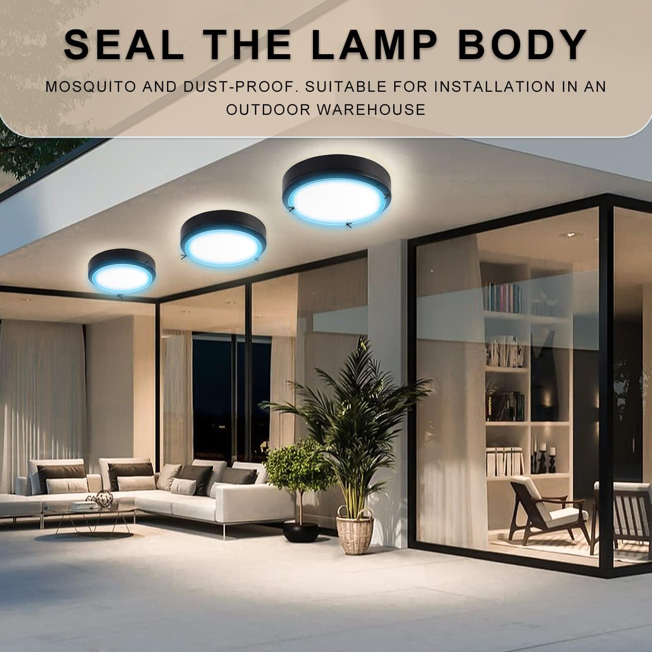 Flush Mount Ceiling Light, Die-Cast Aluminium Fully Sealed Moisture Resistant Light, Modern Minimalist Wall Sconce.11 Inch, 20W, 3000K, IP65 Rainproof, for Walls or Ceilings in Wet Areas.